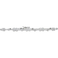 18K White Gold Diamond Bracelet with Twisted Rope Design and 0.30 Carats Total Diamond Weight