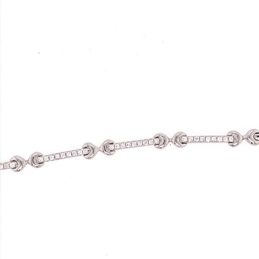 18K White Gold Diamond Fancy Link Bracelet by Afarin