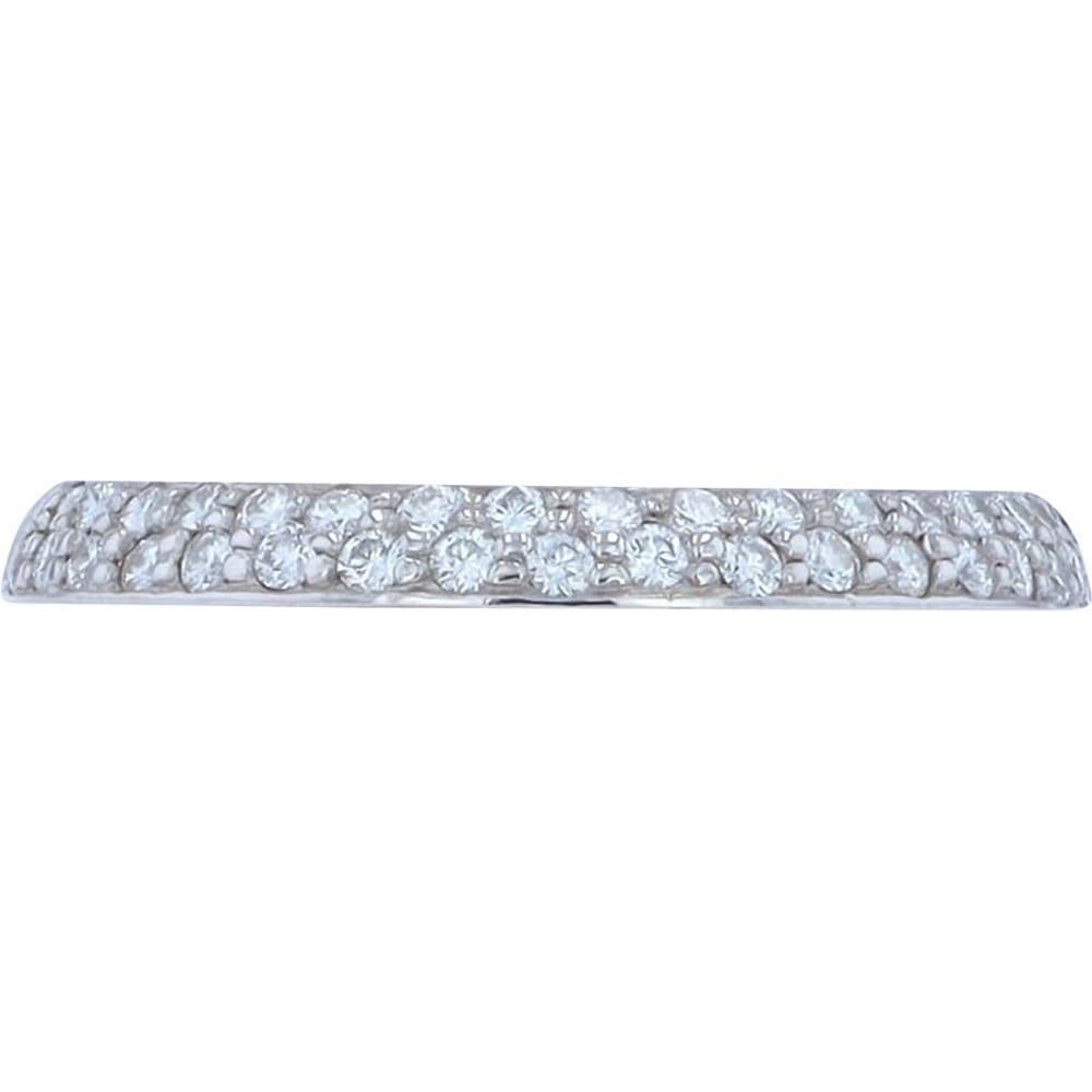 18K White Gold Diamond Pavé Band - 0.33 Carat Total Diamond Weight