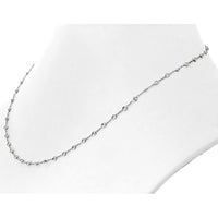 18K White Gold Diamond Station Necklace with Round Diamonds - 3.17 Carats Total Diamond Weight