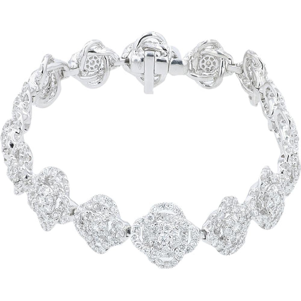 18K White Gold Diamond Tennis Bracelet - 6.85 Carat Total Diamond Weight