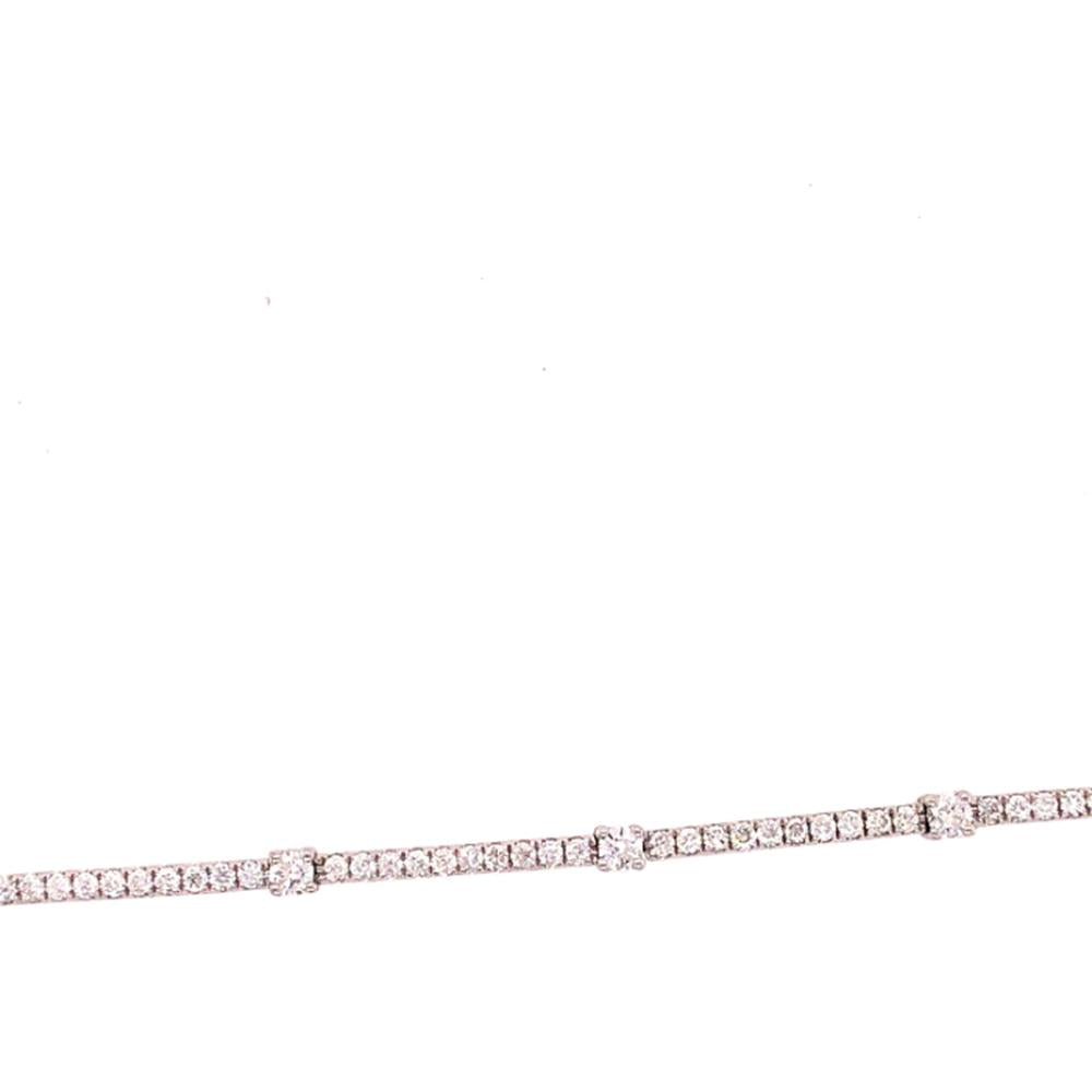 18K White Gold Diamond Tennis Bracelet by Afarin