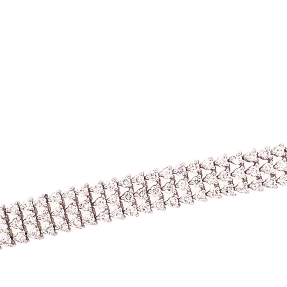 18K White Gold Diamond Tennis Bracelet by Afarin