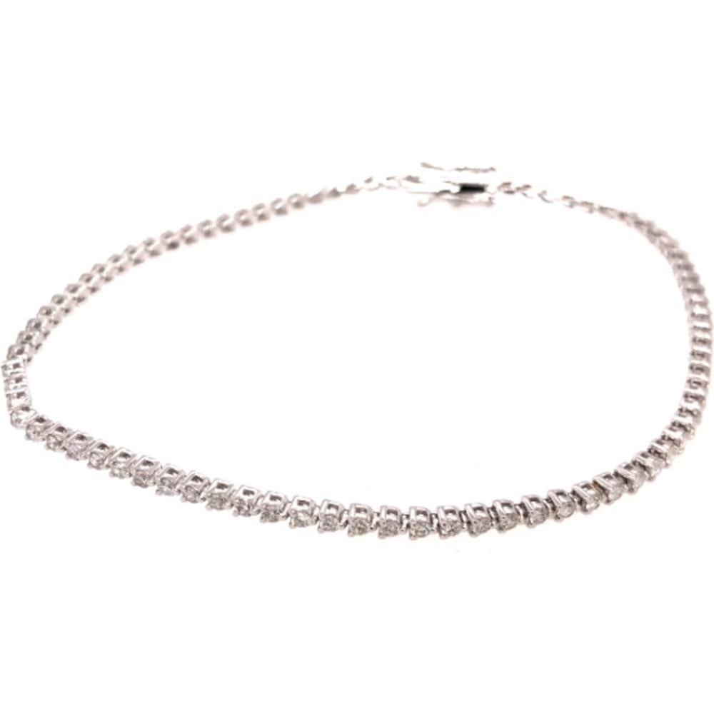 18K White Gold Diamond Tennis Bracelet by Afarin