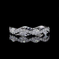 18K White Gold East-West Marquise Cut Lab Diamond 3/4 Eternity Band - 0.60 Carats Total Diamond Weight - Covaloro Fine Jewelry