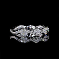 18K White Gold East-West Marquise Cut Lab Diamond 3/4 Eternity Band - 0.60 Carats Total Diamond Weight - Covaloro Fine Jewelry