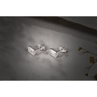 18K White Gold Emerald Cut Lab Diamond Stud Earrings - 2.09 Total Carat Weight, E-F Color, VS2 Clarity, IGI Certified - Covaloro Fine Jewelry
