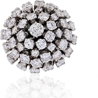 18K White Gold Estate Ring with 10 Carats of G-H Color VS-SI Clarity Diamonds - 25mm Top Motif Width