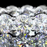 18K White Gold Eternity Band with 14 Round Brilliant Cut Lab Diamonds - 6.20 Carat Total Weight, E-F Color VS1 Clarity - Covaloro Fine Jewelry