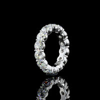 18K White Gold Eternity Band with 14 Round Brilliant Cut Lab Diamonds - 6.20 Carat Total Weight, E-F Color VS1 Clarity - Covaloro Fine Jewelry