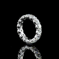 18K White Gold Eternity Band with 14 Round Brilliant Cut Lab Diamonds - 6.20 Carat Total Weight, E-F Color VS1 Clarity - Covaloro Fine Jewelry