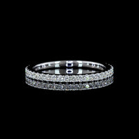 18K White Gold Eternity Band with 42 Prong-Set Round Brilliant Lab Diamonds - 0.46 Carat Total Weight - Covaloro Fine Jewelry