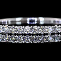 18K White Gold Eternity Band with 42 Prong-Set Round Brilliant Lab Diamonds - 0.46 Carat Total Weight - Covaloro Fine Jewelry