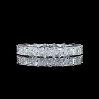 18K White Gold Eternity Band with East-West Prong Set Radiant Cut Lab Diamonds - 2.59 Carat Total Weight, E-F Color VS Clarity - Covaloro Fine Jewelry