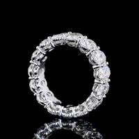 18K White Gold Eternity Band with Prong Set Oval Cut Lab Diamonds - 9.29 Carat Total Weight, E-F Color, VS1 Clarity - Covaloro Fine Jewelry