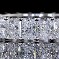 18K White Gold Eternity Band with Prong Set Radiant Cut Lab Diamonds - 4.02 Carats Total Weight, E-F Color, VS2 Clarity - Covaloro Fine Jewelry