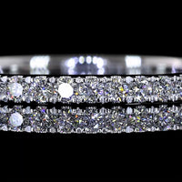 18K White Gold Eternity Band with U-Prong Set Round Lab Diamonds - 0.46 Carat Total Weight, 42 Stones - Covaloro Fine Jewelry