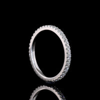 18K White Gold Eternity Band with U-Prong Set Round Lab Diamonds - 0.46 Carat Total Weight, 42 Stones - Covaloro Fine Jewelry