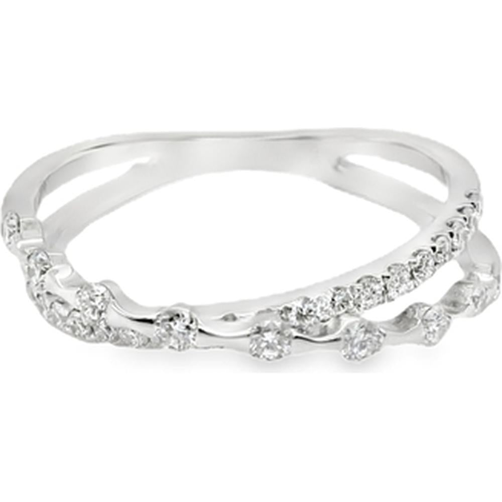 18K White Gold Free-Form Diamond Ring by Afarin