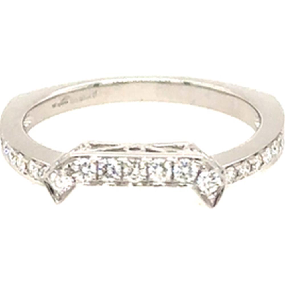 18K White Gold Geometric Diamond Band Ring by Afarin