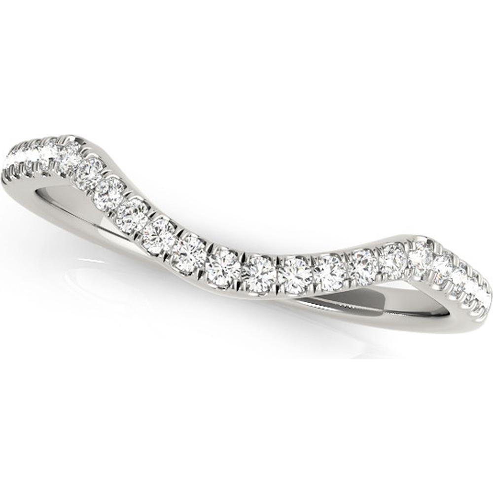 18K White Gold Lab Diamond Wedding Band - 0.20 Carats Total Diamond Weight - Size 9-1/4 by Robinson's Jewelers