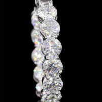 18K White Gold Large Round Diamond Hoop Earrings with Prong Set Lab Diamonds - 5.22 Carats Total Diamond Weight - Covaloro Fine Jewelry