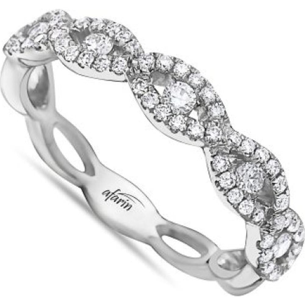 18K White Gold Marquise-Inspired Diamond Band Ring by Afarin