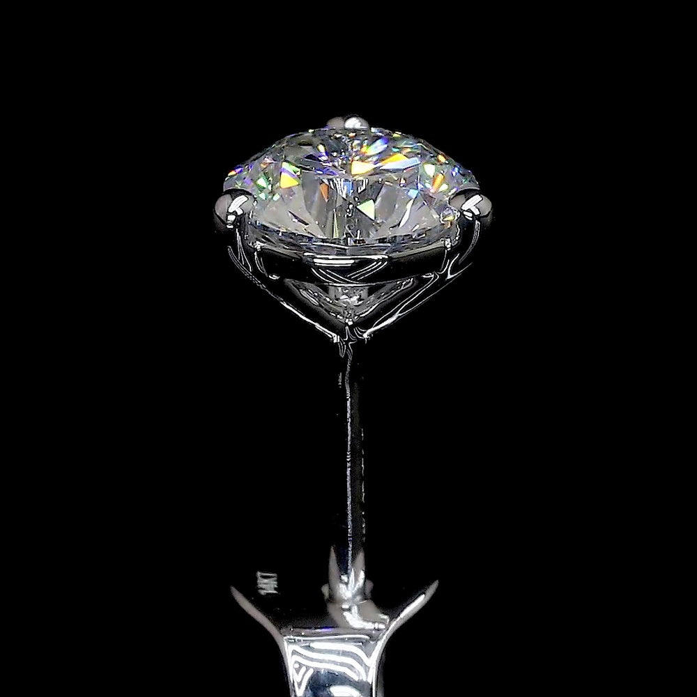 18K White Gold Martini Stud Earrings with Round Brilliant Cut Lab Diamonds - 0.74 Carats Total Diamond Weight (E-F VS1) - Covaloro Fine Jewelry