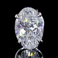 18K White Gold North-South Oval Cut Lab Diamond Stud Earrings - 1.55 Carat Total Weight, E-F Color, VS Clarity - Covaloro Fine Jewelry