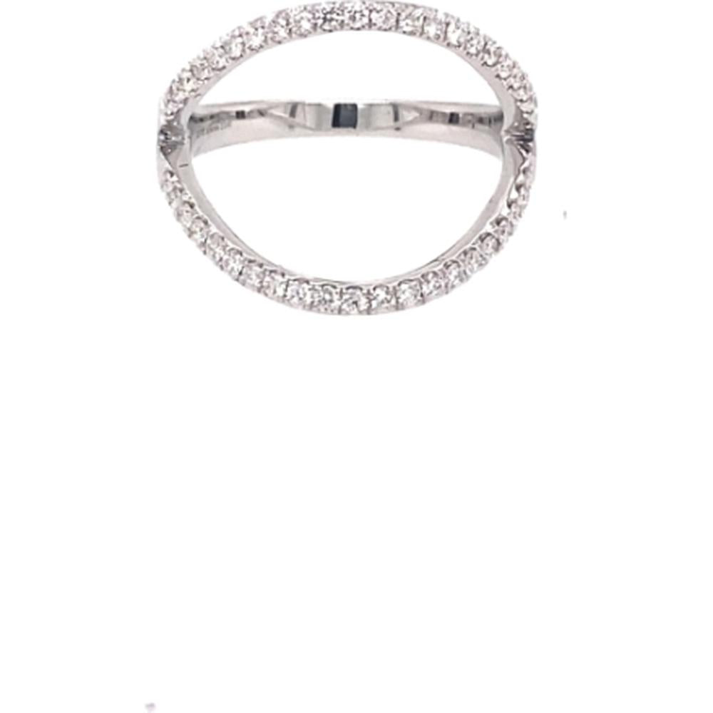 18K White Gold Oval Diamond Fashion Ring by Afarin