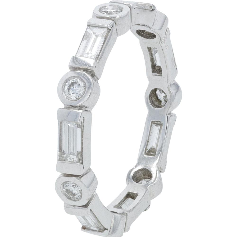 18K White Gold Penny Preville 1.05 Carat Diamond Eternity Band - 5.75 Carat Total Diamond Weight