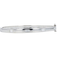 18K White Gold Penny Preville Diamond Bangle Bracelet with Baguette Diamonds - 0.70 Carat Total Diamond Weight