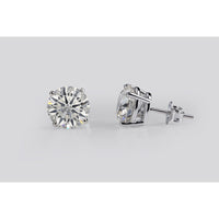 18K White Gold Round Brilliant Lab Diamond Stud Earrings - 1.53 Carat Total Weight, E-F Color VS2 Clarity with IGI Certification - Covaloro Fine Jewelry