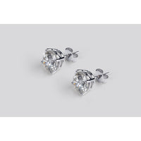 18K White Gold Round Brilliant Lab Diamond Stud Earrings - 1.53 Carat Total Weight, E-F Color VS2 Clarity with IGI Certification - Covaloro Fine Jewelry