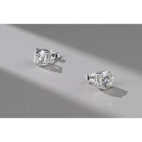 18K White Gold Round Brilliant Lab Diamond Stud Earrings - 1.53 Carat Total Weight, E-F Color VS2 Clarity with IGI Certification - Covaloro Fine Jewelry