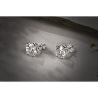18K White Gold Round Brilliant Lab Diamond Stud Earrings - 1.53 Carat Total Weight, E-F Color VS2 Clarity with IGI Certification - Covaloro Fine Jewelry