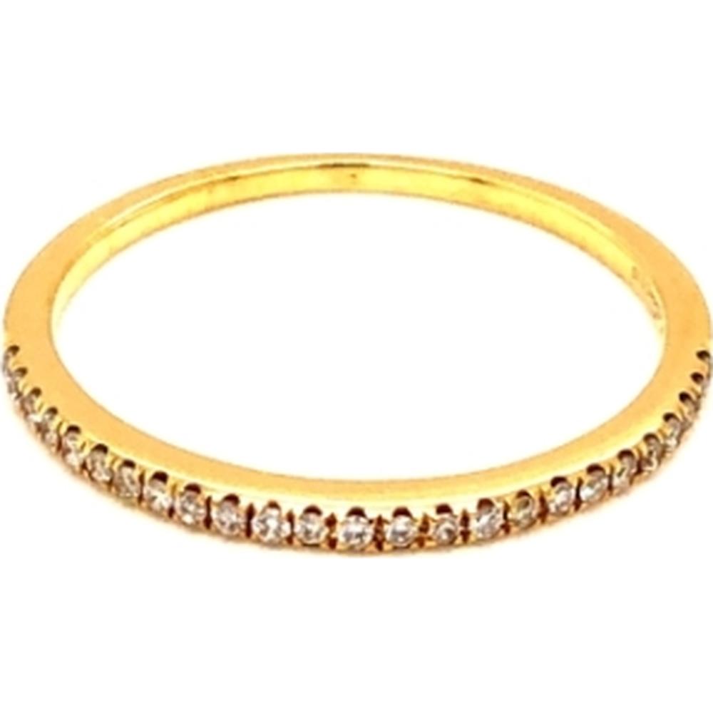 18K White Gold Slim Diamond Band Ring by Afarin