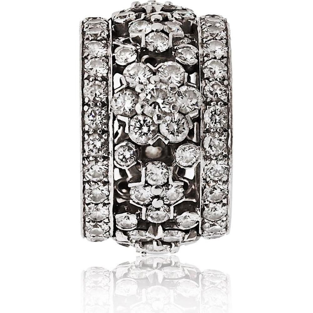 18K White Gold Snowflake Motif Diamond Ring by Van Cleef & Arpels