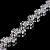 18K White Gold Special Bracelet with Bezel Set Round Lab-Grown Diamonds - 8.02 Carats Total Diamond Weight - Covaloro Fine Jewelry