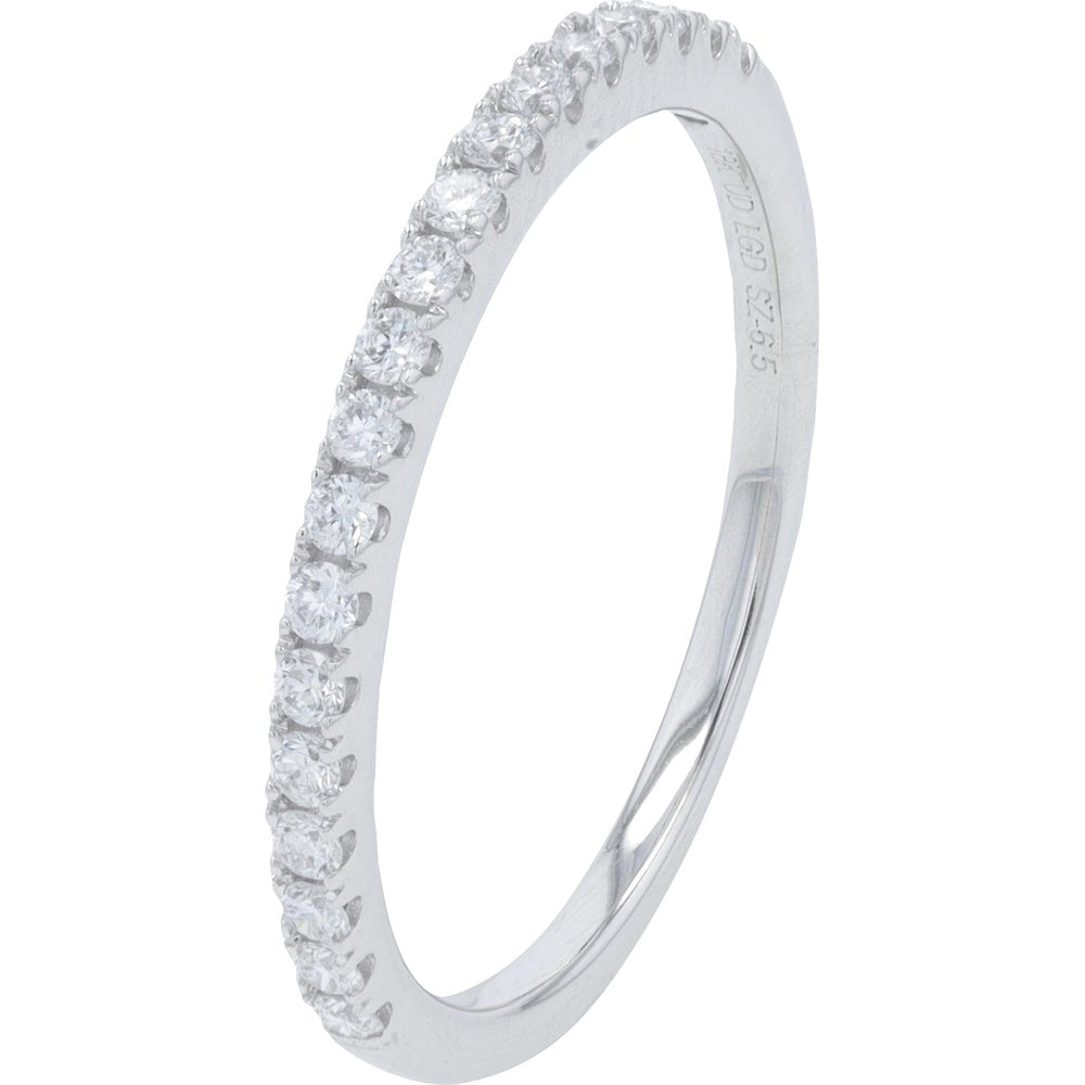 18K White Gold Split-Shank Bridal Set with 4.00 Carat Oval Lab Grown Diamond and Pavé Band - 4.50 Carat Total Diamond Weight