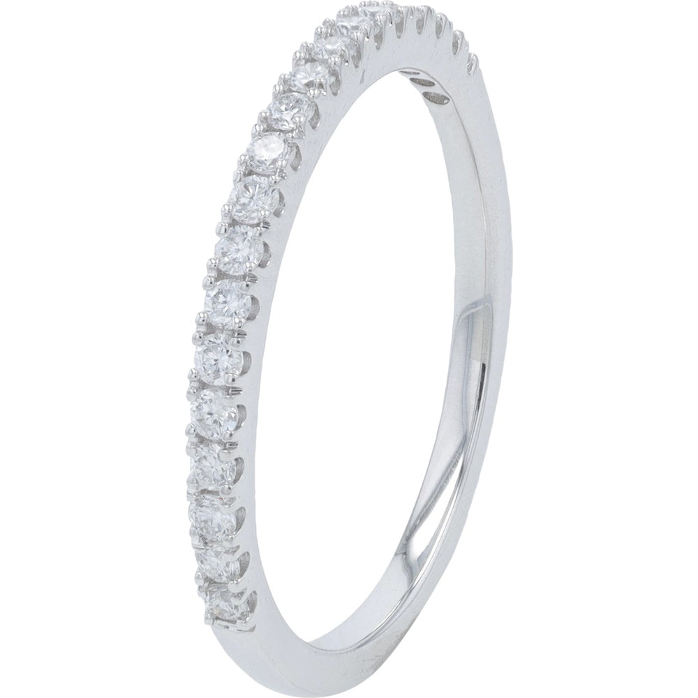 18K White Gold Split Shank Bridal Set with 4.00 Carat Round Lab Grown Diamond and 0.50 Carat Accent Diamonds - 4.50 Carat Total Weight