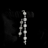 18K White Gold Station Bracelet with Bezel-Set Round Lab-Grown Diamonds - 7.46 Carat Total Diamond Weight - Covaloro Fine Jewelry
