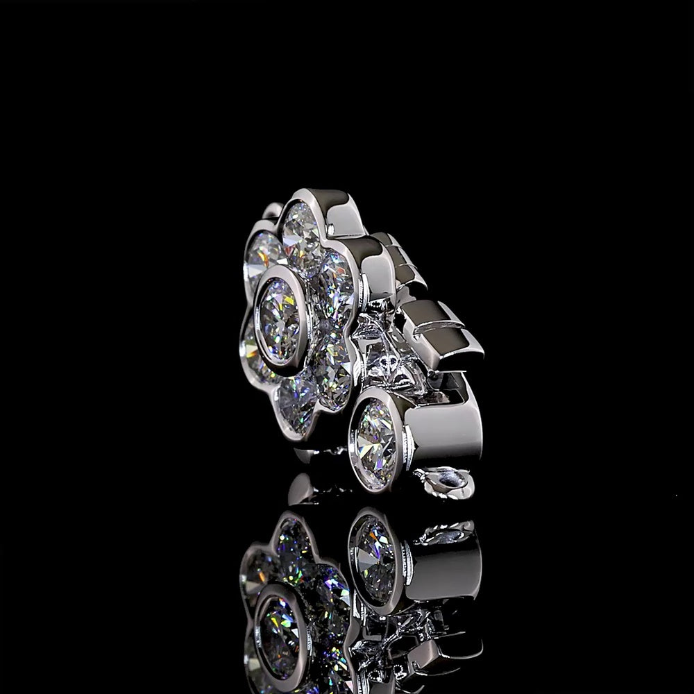 18K White Gold Tennis Bracelet with Bezel Set Round Lab Diamonds - 0.65 Carat Total Weight - Covaloro Fine Jewelry