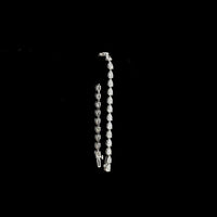 18K White Gold Tennis Bracelet with East-West Pear Shaped Lab Diamonds - 6.41 Carat Total Weight, E-F Color VS1 Clarity - Covaloro Fine Jewelry