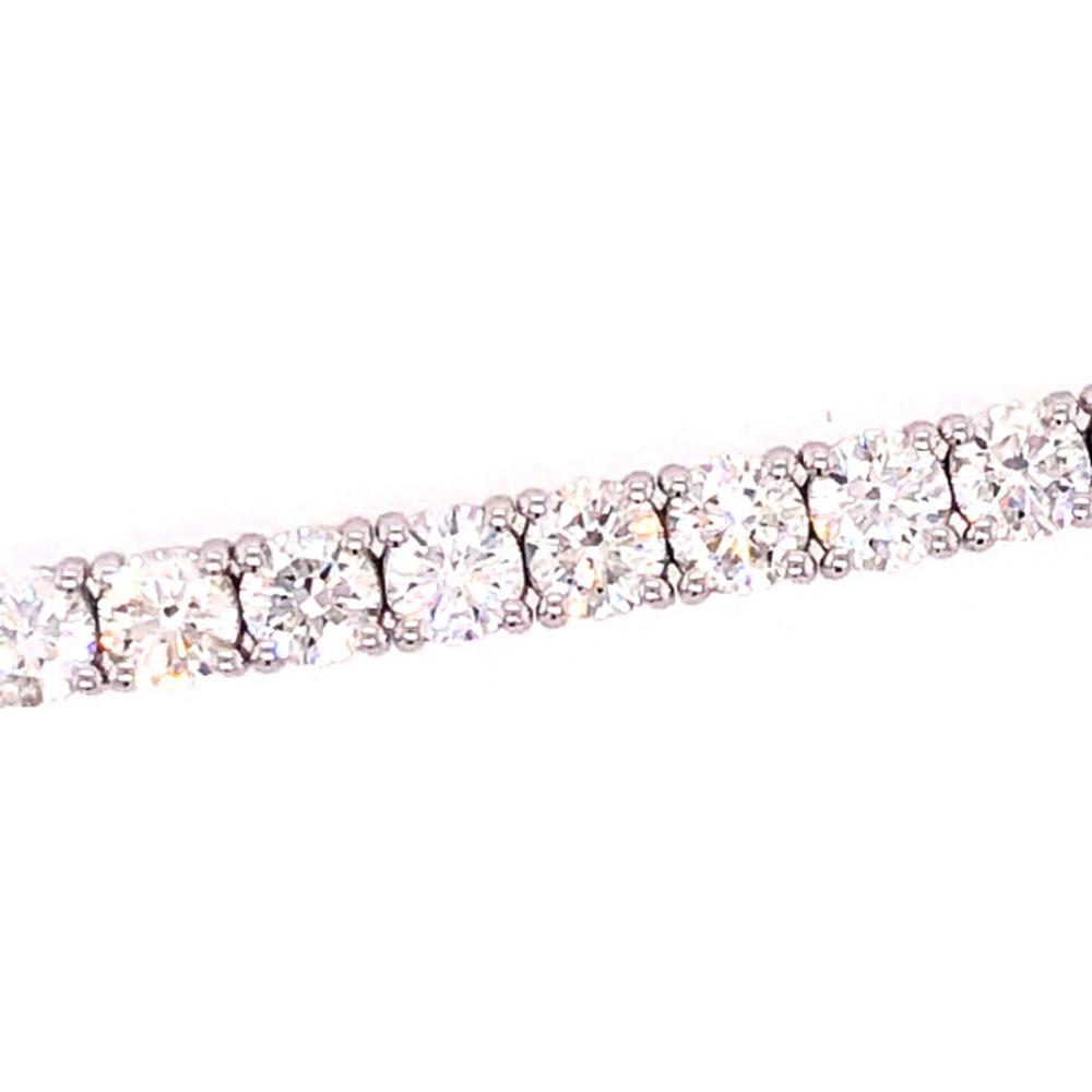 18K White Gold Tennis Bracelet with Prong-Set Round Diamonds by Afarin