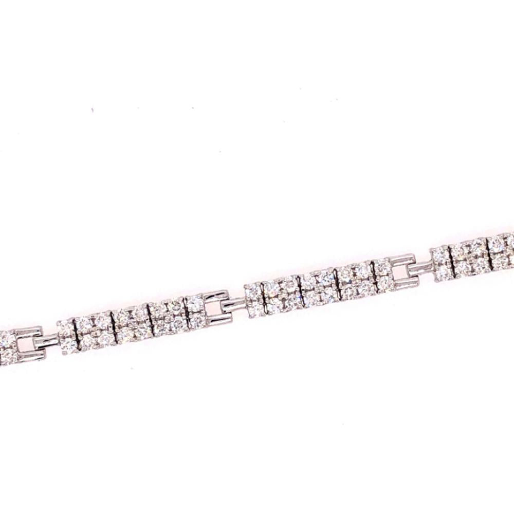 18K White Gold Tennis Bracelet with Round Diamonds by Afarin