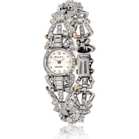 18K White Gold Vintage Rolex Watch with 5.5 Carats of Diamonds