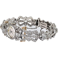 18K White Gold Vintage Rolex Watch with 5.5 Carats of Diamonds