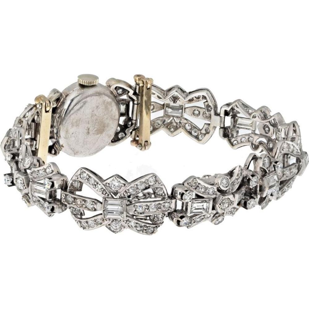 18K White Gold Vintage Rolex Watch with 5.5 Carats of Diamonds