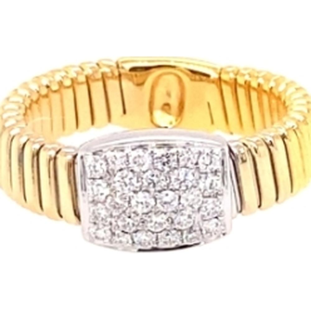 18K Yellow and White Gold Diamond Cluster Ring by Afarin